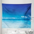 thumbnail image 1 of Blue Tapestry, Ocean Scenery Deep Sea Beach Hot Summer Themed Photo, Fabric Wall Hanging Decor for Bedroom Living Room Dorm, 5 Sizes, Turquoise Pale Blue, by Ambesonne, 1 of 1