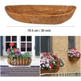 thumbnail image 2 of 2 Pack Trough Coco Replacement Liner,Half Moon Hanging Basket Coconuts Trough Planter, Coconut Coir Planter for Window Box Garden Flower Vegetables Pot Fence Flower Baskets (30inch), 2 of 8