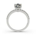 thumbnail image 6 of Oryn Jewelry Solitaire with Accents Band in 14K White Gold Plated - 1.9 Ct Oval Moissanite - Anniversary Gift for Women - Beautiful Elegant Band, 6 of 6