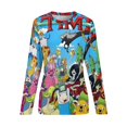 thumbnail image 6 of Adventure Time Women's Pajama Top 3D Digital Print Sleepwear Trendy Crewneck Pullovers Long Sleeve Shirts S, 6 of 8