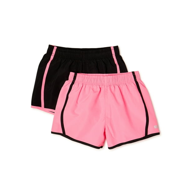 Hind Girls Solid Running Shorts, 2-Pack, Sizes 4-16 - Walmart.com
