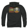 thumbnail image 3 of Garfield I Only Look Harmless (Back Print) Adult Zipper Hoodie Sweatshirt Black, 3 of 3