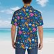 thumbnail image 4 of Fotbe Sea Fish Camisa Hawaiana para Hombre Unisex – Camisa Casual de Verano con Botones de Manga Corta de Algodón y Lino,Medium, 4 of 7