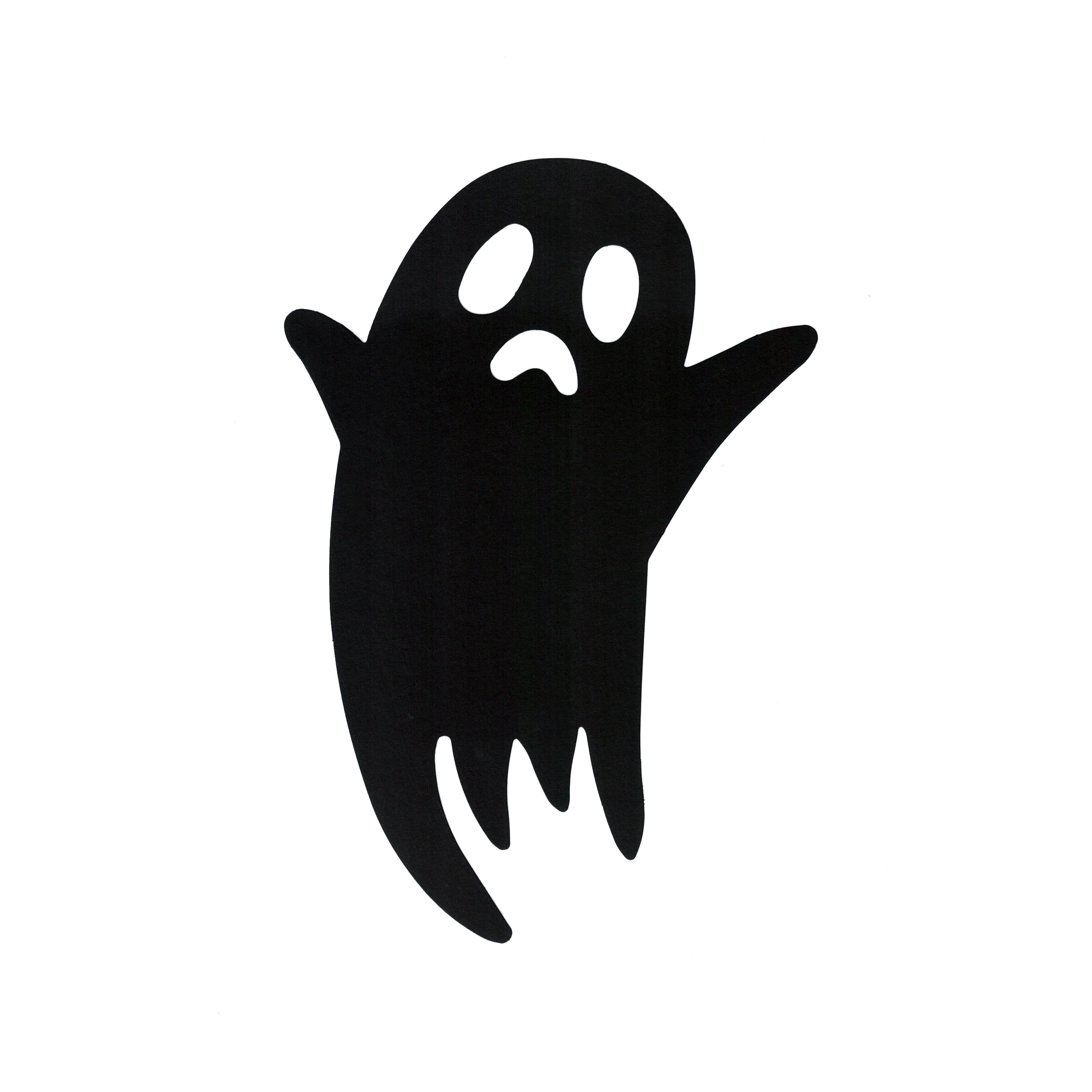Paper Ghost Cutouts Decoration, Black, 12 Pieces, Halloween by Way To Celebrate