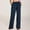 Navy, variant on Karight Women's High Waisted Wide Leg Long Pants Palazzo Casual Trousers with Pockets