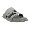 thumbnail image 2 of Womens Sloan Leather Open Toe Casual Slide, White Leather, Size 7.0, 2 of 5