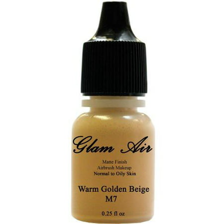 Glam Air Airbrush M7 Warm Golden Beige Matte Foundation Water-based Makeup (993) (Ideal for normal to oily (Best Face Base For Oily Skin)