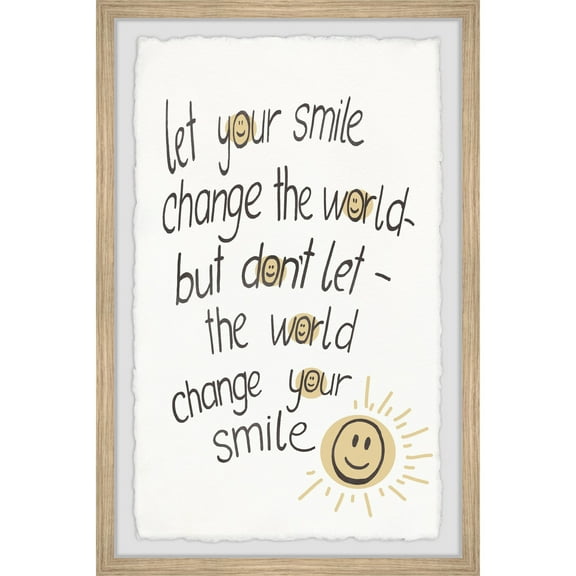 Marmont Hill Your Smile Framed Painting Print