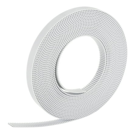 Uxcell White Timing Belt 5 Meter Circumference 10mm Width Opening Fit Synchronous Pulley Wheel for 3D Printer