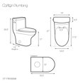 thumbnail image 2 of Vezina One-Piece Elongated 12" Rough-in 1.28 GPF Left Vortex Flush Toilet in Glossy White, 2 of 6