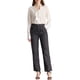 thumbnail image 2 of Pantalones largos rectos de cintura elástica con botones y cremallera de cuadros para mujer INSPIRE CHIC 3XL gris oscuro negro, 2 of 8