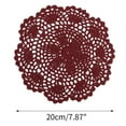 thumbnail image 5 of 12Pcs Hand Crocheted Doilies, Round Floral Crochet Lace Flower Doily French Country Placemat Crocheted doilies, 20cm, 5 of 9