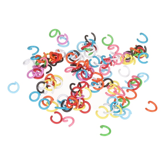 Uxcell Open Jump Rings, 8mm Colorful O-ring Connectors for Jewelry Making DIY Crafts, Carbon Steel, 10 Colors, 100Pcs