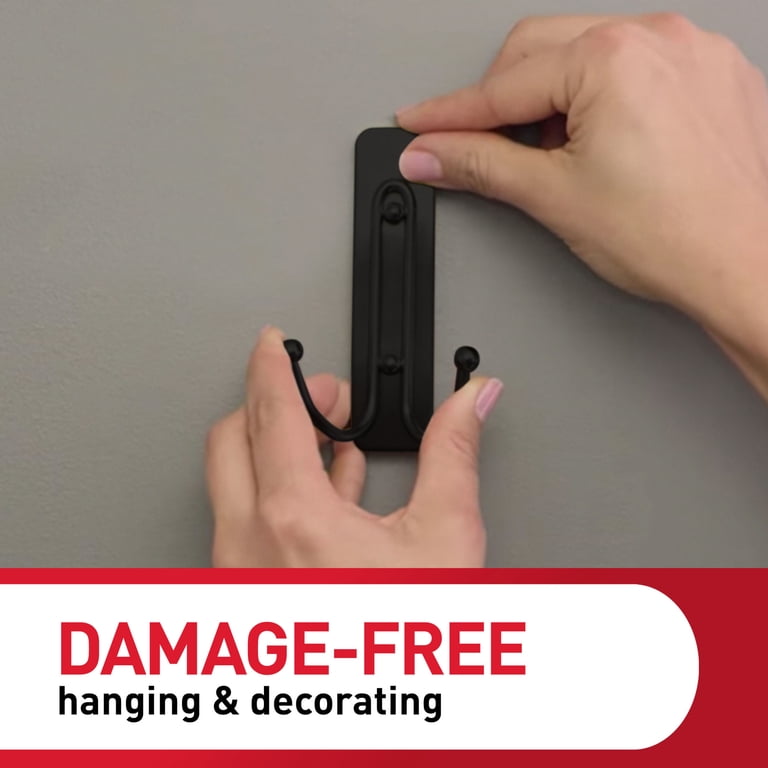 Command Large Double Bathroom Wall Hook, Black photo 4