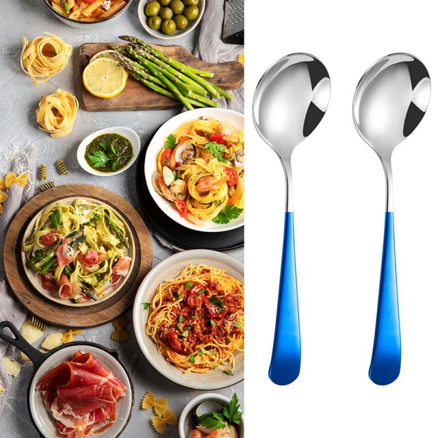 Round Spoon 304 Stainless Spoon Fork Household Cute Small Soup Spoon Thick Round Bottom Eating Spoon