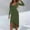Green, variant on WXLWZYWL Cold Shoulder Cocktail Dress for Women O-Ring Cutout Ruched Wrap Tie Side Bodycon Elegant formal Midi Dresses