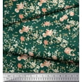 thumbnail image 3 of Soimoi Silk Fabric Leaves & Floral Artistic Fabric Prints by Yard 42 Inch Wide, 3 of 3