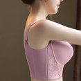 thumbnail image 4 of Bras for Women Womens Bras Compression Bra Wirefree Bra Stretchable Straps Bra Ndbuld Women's Comfortable Breast Casual Bra Underwear Sexy Lace Large Size ,Pink,44D, 4 of 5