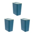 thumbnail image 1 of mmirethe 1/2/3 Nordic Trash Can - Press Open Lid Wide Application Less Space Rectangular Trash Large Capacity Blue L 3PCS, 1 of 6