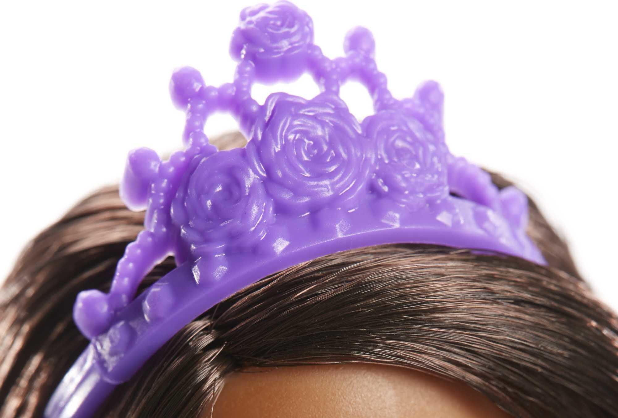 Barbie Dreamtopia Royal Doll, Royal Brunette with Purple Removable Skirt & Accessories