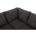 thumbnail image 2 of Star Home Living Marseille Linen Fabric Sectional Sofa Set in Dark Brown, 2 of 9