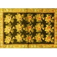 thumbnail image 1 of Ahgly Company Machine Washable Indoor Rectangle Persian Yellow Traditional Area Rugs, 4' x 6', 1 of 4