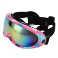 thumbnail image 3 of Gafas de sol para perros, gafas para perros, gafas para mascotas, protección UV, a prueba de viento para perros, protección de ojos, lentes rojos, marco rosa y azul, 3 of 12