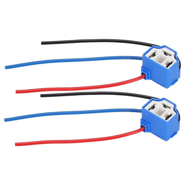 Conector de arnés de cables para faros delanteros, 2 piezas, cerámica H4, hembra, 1 mm, 1224 V