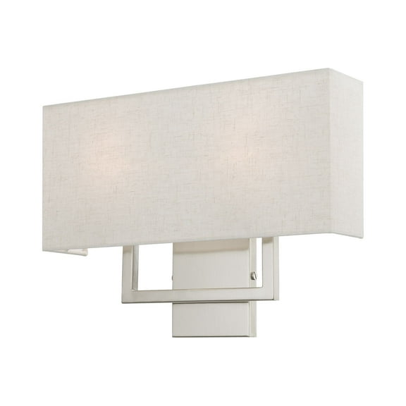 50995-91 Livex Lighting Pierson - 2 Light ADA Wall Sconce In Timeless Style-12 Inches Tall and 16 Inches Wide-Brushed Nickel Finish