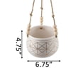 thumbnail image 2 of Flora Bunda CT593E-GD 6' Gold Geo Ceramic Hanging Planter with Beads, 2 of 5