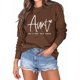 thumbnail image 2 of Gibobby Sudaderas para Mujer Sudaderas Camisa de Cuello Redondo Sólido de Manga Larga para Mujeres(WH1,M), 2 of 3