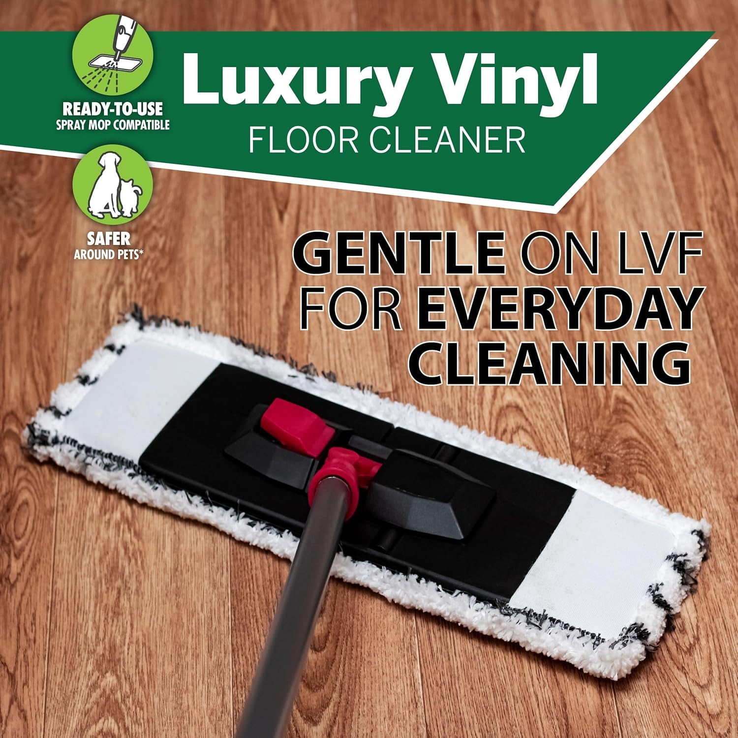 OdoBan Ready-to-Use Luxury Vinyl Floor Cleaner, Streak Free and Neutral PH Formula, 32 Oz Spray 6-Pack, Scentless