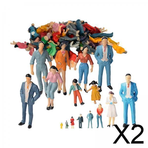 Figura en miniatura,1/50 Figuras de personas de plástico Muñeca Diorama Suministros,1/25 Personas pequeñas Modelo Personas Decoración de diseño de carreteras,Figura de personas de PVC