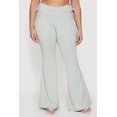 thumbnail image 3 of Women's Plus Size Drawstring Fold Over Waist Flare Leg Pants, 3 of 4