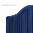 thumbnail image 4 of Full Size Platform Bed Navy Blue Velvet Camelback Design Headboard, 4 of 7