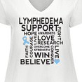 thumbnail image 4 of Inktastic Lymphedema Awareness Month Ribbon Women's Plus Size V-Neck T-Shirt, 4 of 5