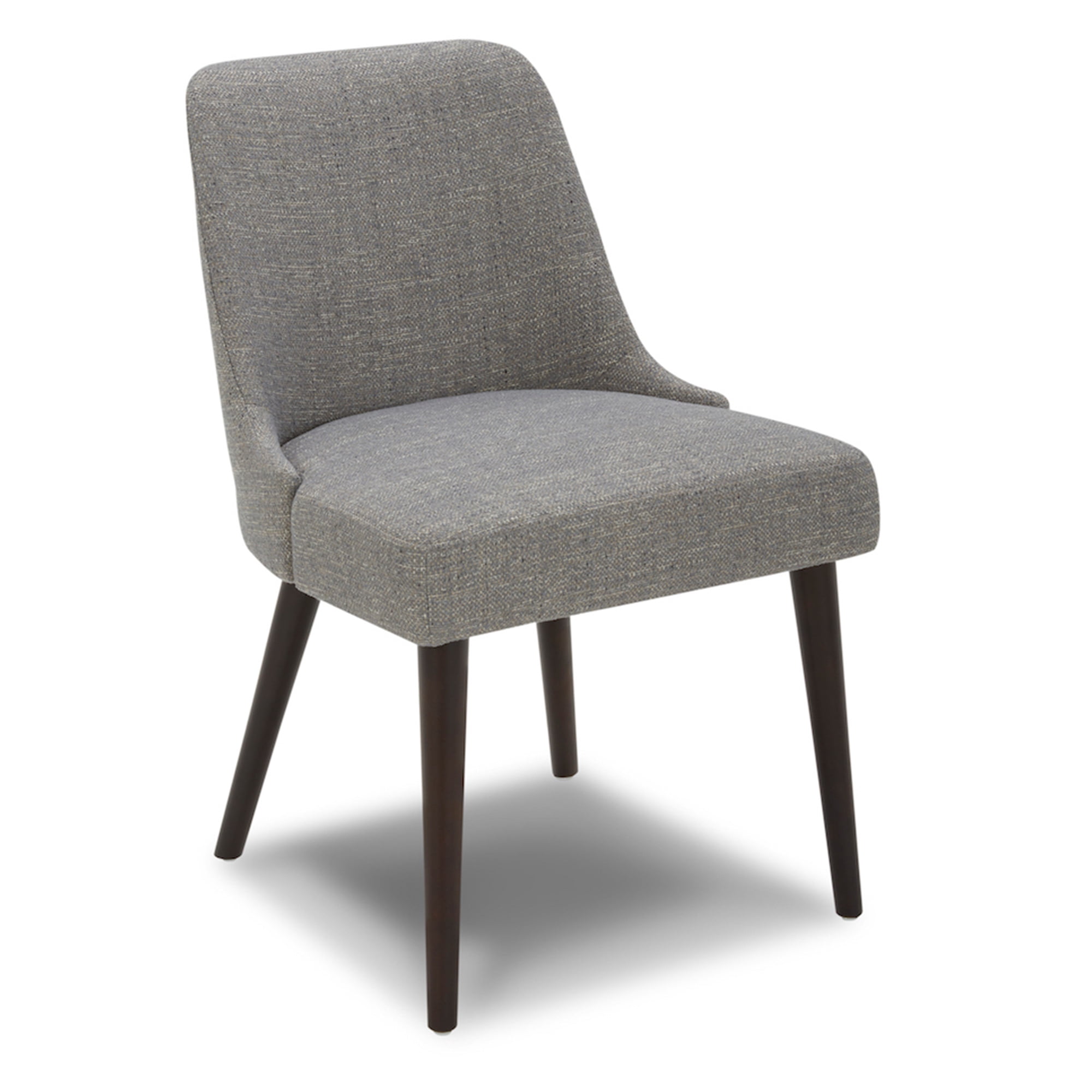 CHITA Modern Fabric Upholstered Kitchen & Dining Room Chairs Set of 2, Wood Legs, Fog Gray