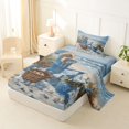 thumbnail image 2 of Castle Fairy Impasto Coastal Beach Chair Painting Twin Sheets 3pcs,Wildflower Seashell Dune Shore Print Bedding,Sand Blue,1 Fitted Sheet,1 Flat Sheet and 1 Pillowcase, 2 of 6
