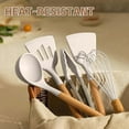 thumbnail image 4 of 33-Pcs Silicone Kitchen Utensils Set with Wooden Handles, BPA-Free, Nonstick Spatula, Serving Spoons, and Storage Hooks, BPA-Free Kitchenware Cooking, 4 of 7
