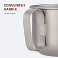 thumbnail image 2 of Tasse en Titane 500ml avec Couvercle et Poignée Tasse à Café Légère pour Camping Randonnée Voyage, 2 of 8
