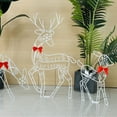 thumbnail image 6 of Reindeer Outdoor Decorations Set 3,Christmas Outdoor Decoration,Lighted 2d Reindeer Family,Pre-Lit Light Up Deer Set,Waterproof Outdoor Christmas Deer Decorations for Yard Patio Lawn Garden Party, 6 of 9