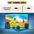 thumbnail image 4 of 80 90 100 135 150 180 Inch Projector Screen W/ Stand 16:9 4K HD Wide Angle W/ Storage Bag Portable Home Cinema for Outdoor ,Better Contrast and Color, 4 of 6