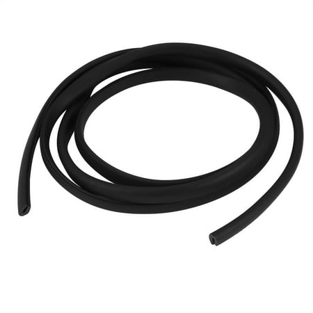 1M Length 1mm Groove Width 6mm Height Rubber Hollow Air Sealed Seal Strip Black