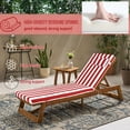 thumbnail image 3 of Chaise Lounge Cushions for Outdoor Furniture, Waterproof 72 x 21Inch Patio Lounge Cushion with Ties, 3 inch Thicks Patio Lounge Chair Cushion Replacement（red,4pcs), 3 of 6