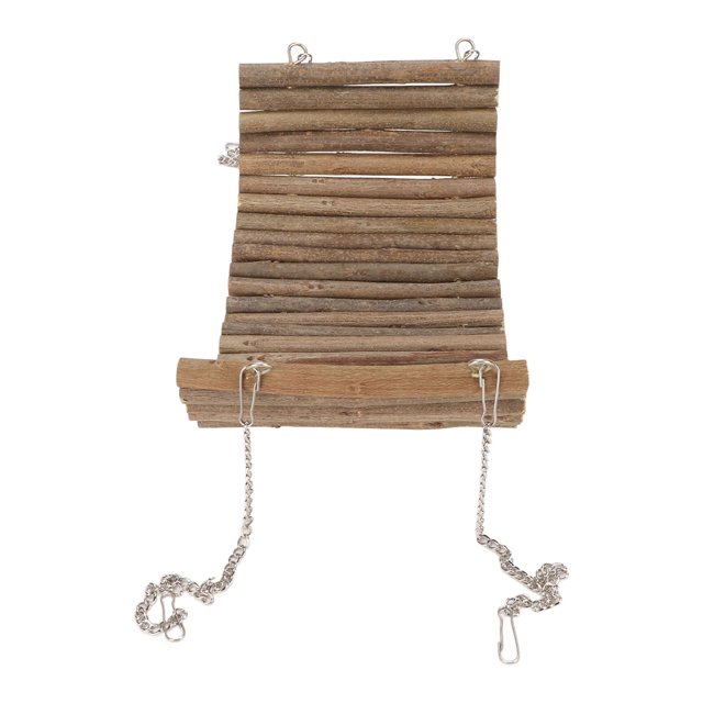 Columpio De Madera Para Hámster, Gran Espacio Para Escalar, Hamaca Con Cadena Colgante, Jaula Para Mascotas, Juguete, Columpio Para Ratones Y Loros