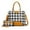 CKR Mustard, variant on MKF Collection Gabriella Women's Tote Bag with Wallet, Checkered Vegan Leather Shoulder Bag Handbag Purse 2Pcs Set by Mia K - Mustard