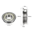 thumbnail image 3 of Uxcell F6900-ZZ Flange Ball Bearing 10x22x6mm Double Shielded Chrome Steel Bearings 4 Pack, 3 of 5