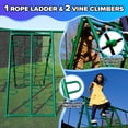 thumbnail image 5 of Sportspower Swing Climb & Glide Metal Swing Set 6 in 1 with Heavy-Duty A-Frame, Belt Swing, Glider, Saucer, Climbing & Net Ladders, for Ages 3-8, 5 of 8