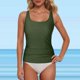 thumbnail image 2 of MKLEKYY Trajes De Baño Mujer Completo Women Lace Up Swimwear Tops Underwire Full Coverage Bikini Top Push Up Swim Crop Top Tie Back Bathing Suit Tops, 2 of 5