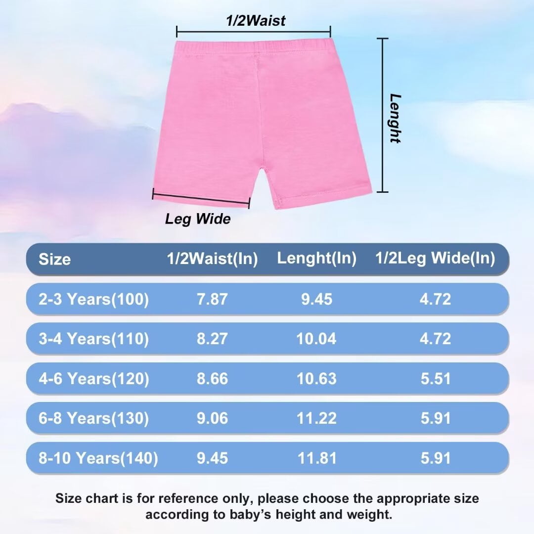 Girls Dance Shorts Breathable and Comfy Kids Cycling Shorts 8 Pack Stretchy Dancing Bike Pants for Girl Sports Play Underdress 5-6 Years